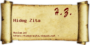 Hideg Zita névjegykártya