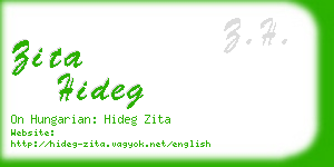 zita hideg business card